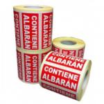 Etiqueta adhesiva "contiene albarán" 100 x 50 mm- Rollo de 1000 unidades-