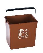 Cubo basura Reciclar marron-organico- 28x20,5x27 cm.C/Asa 12l.