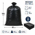 Bolsas basura ind.85 x 105 cm.-Paq.10 Ud.-Galga 170