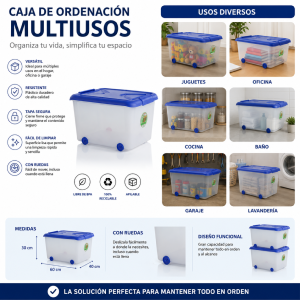 Caja multibox 70 litros con ruedas