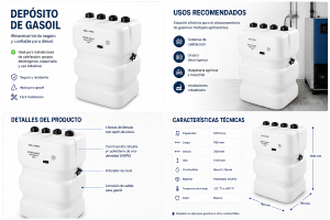 Deposito homologado gas-oil 1000 litros alto 