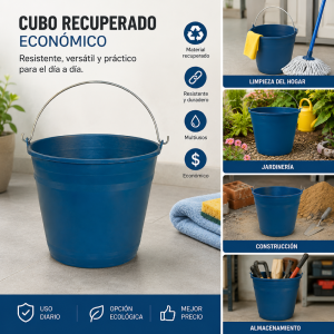 Cubo recuperado 12 litros Diámetro 290 mm Alto 260 mm