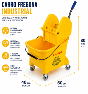 Carro fregona industrial ECONOMICA 25 litros