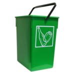 Cubo basura reciclar 29X32X40 cm. C/Asa -26 litros Verde