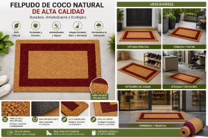 Felpudo coco cenefa 60 x 100 cm