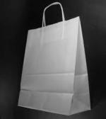 Bolsa celulosa blanca 28 x 36 -Caja 200 Ud-Con asa retorcida. Alta calidad