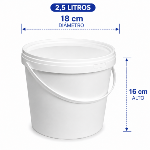 Cubo hermético 2,5 litros 