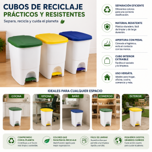 Cubo pedal ecologico 25 litros  