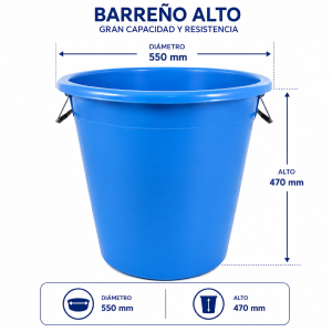 Barreño alto 70 litros  