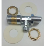 Grifo metálico con tuercas y arandelas