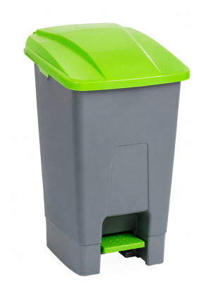 Basurero 70 litros con ruedas verde