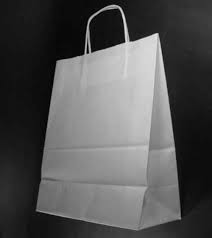 Bolsa celulosa blanca 32 x 41 -Caja  200 Ud-Con asa retorcida. Alta calidad