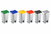 Basurero 120 litros con pedal y ruedas-Varios colores-