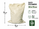 Saco escombro 55 x 75 cm -Paq. 50 Ud.-Galga 600-
