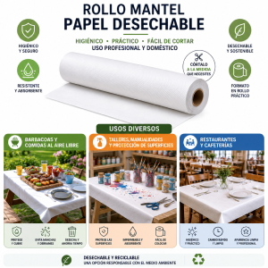 Rollo mantel papel 1 x 20 mts.