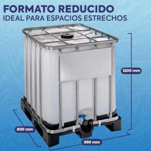  Contenedor- deposito 600 litros reforzado Pale plastico - Homologacion ADR y uso alimentario