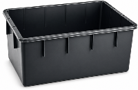CUBETA RECTANGULAR NEGRA 220 LITROS